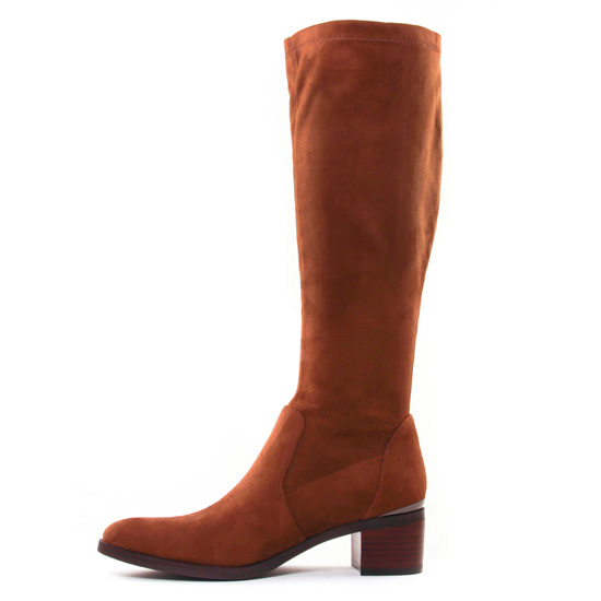 bottes stretch marron mode femme automne hiver - Photo Produit 3