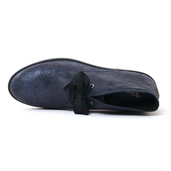 bottines à lacets bleu marine mode femme automne hiver - Photo Produit 4