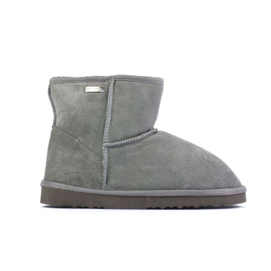 low boots fourrées gris mode femme automne hiver - Photo Produit 2