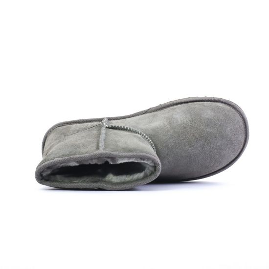 low boots fourrées gris mode femme automne hiver - Photo Produit 4