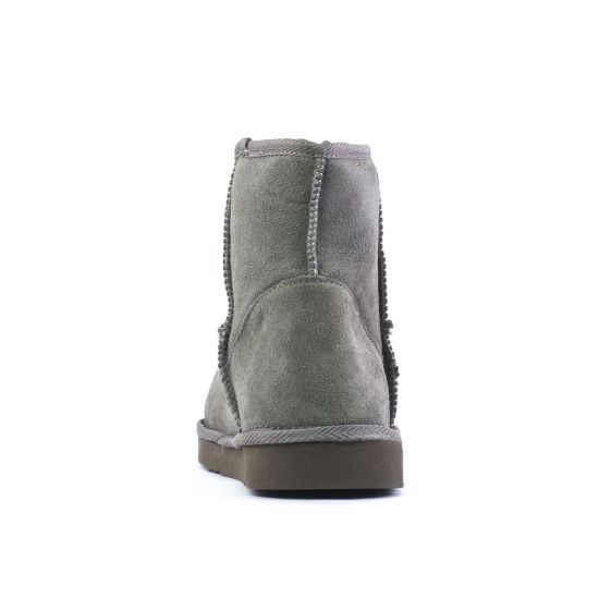 low boots fourrées gris mode femme automne hiver - Photo Produit 7