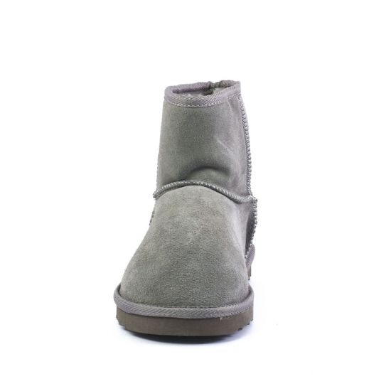 low boots fourrées gris mode femme automne hiver - Photo Produit 6