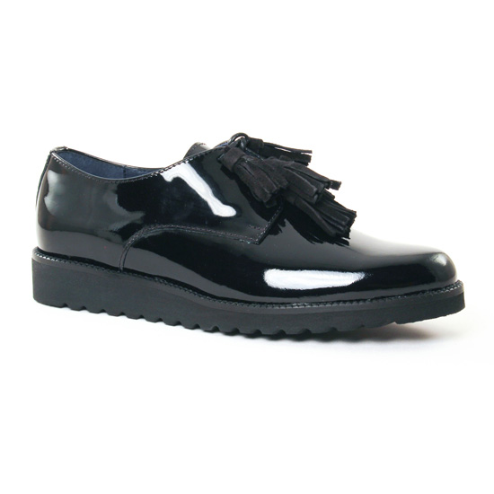 Chaussures À Lacets Pintodiblu V20461 Vernis Noir, vue principale de la chaussure femme
