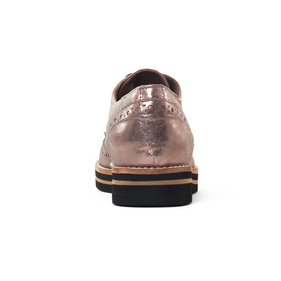 derbies marron doré mode femme automne hiver - Photo Produit 7
