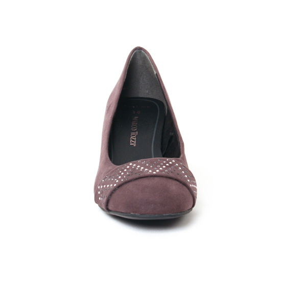 escarpins trotteur gris mauve mode femme automne hiver - Photo Produit 6