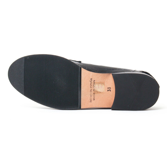 mocassins croco noir mode femme automne hiver - Photo Produit 5