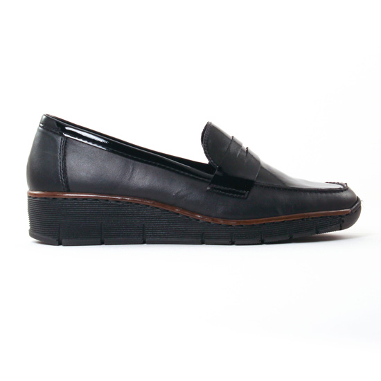 mocassins trotteurs noir mode femme automne hiver - Photo Produit 2