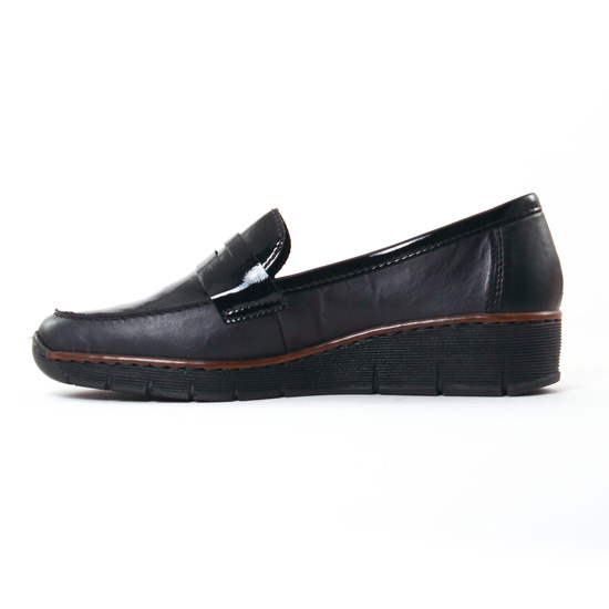 mocassins trotteurs noir mode femme automne hiver - Photo Produit 3