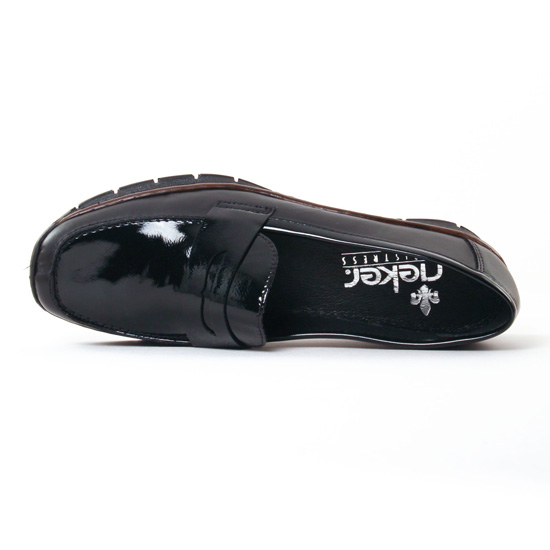 mocassins trotteurs noir mode femme automne hiver - Photo Produit 4