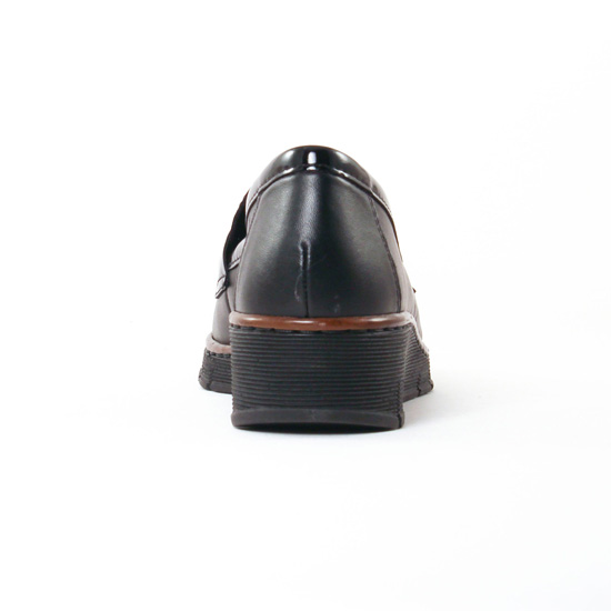 mocassins trotteurs noir mode femme automne hiver - Photo Produit 7
