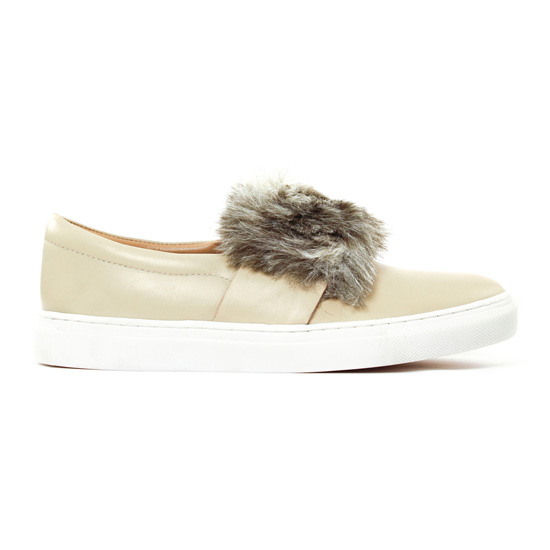 Mocassins Slippers beige mode femme automne hiver - Photo Produit 2