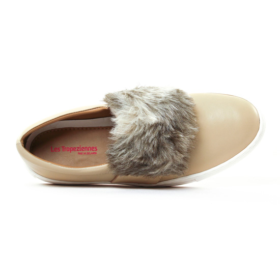 Mocassins Slippers beige mode femme automne hiver - Photo Produit 4