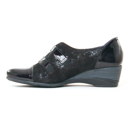 mocassins trotteurs noir mode femme automne hiver - Photo Produit 3