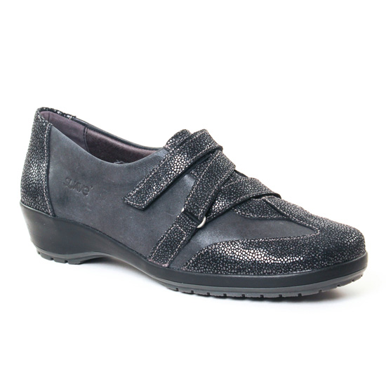 Mocassins Suave 7107 Black, vue principale de la chaussure femme