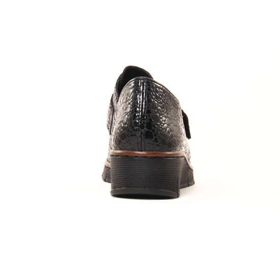 mocassins trotteurs noir vernis mode femme automne hiver - Photo Produit 7