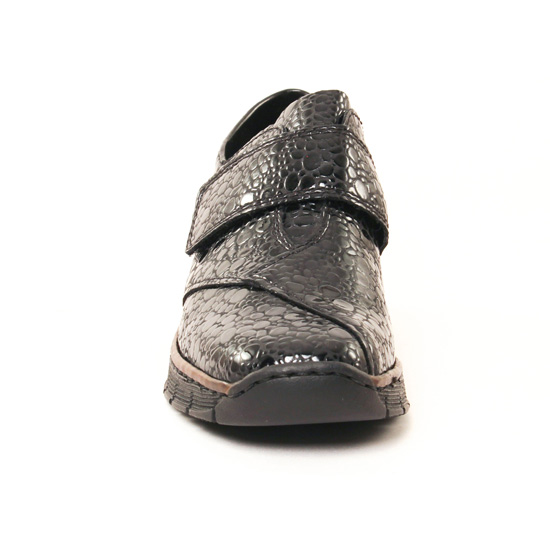 mocassins trotteurs noir vernis mode femme automne hiver - Photo Produit 6