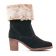 boots fourrées noir beige mode femme automne hiver vue 2