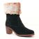 boots fourrées noir beige mode femme automne hiver vue 1