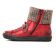 boots fourrées rouge mode femme automne hiver vue 3