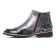 boots élastiquées noir argent mode femme automne hiver vue 3