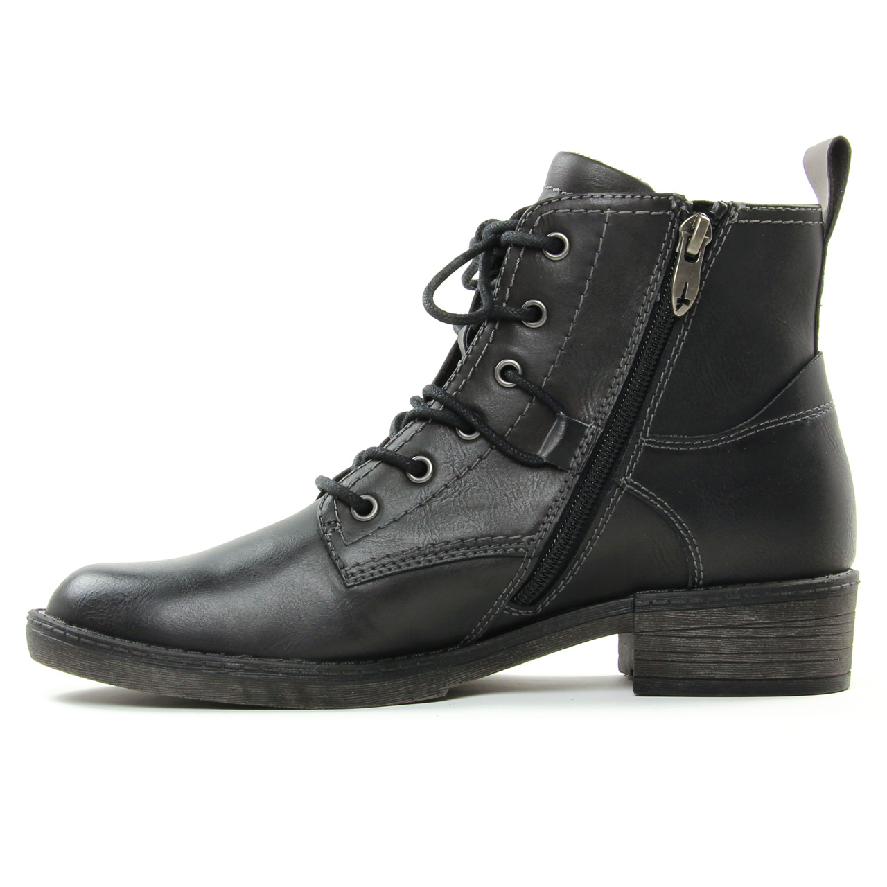 Bottines Tamaris Comfort Femme à Lacets - Tige Stretch, Semelle Amovible, Largeur Confort