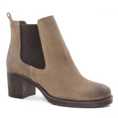 Chaussures femme hiver 2018 - boots élastiquées Scarlatine taupe
