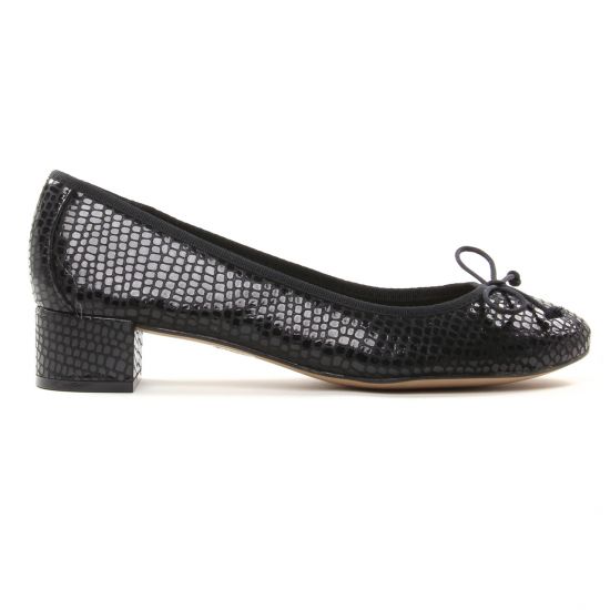 ballerines talon python noir mode femme automne hiver - Photo Produit 2