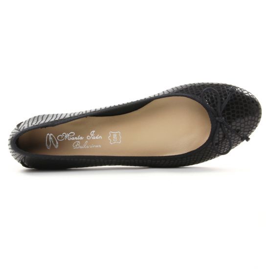 ballerines talon python noir mode femme automne hiver - Photo Produit 4