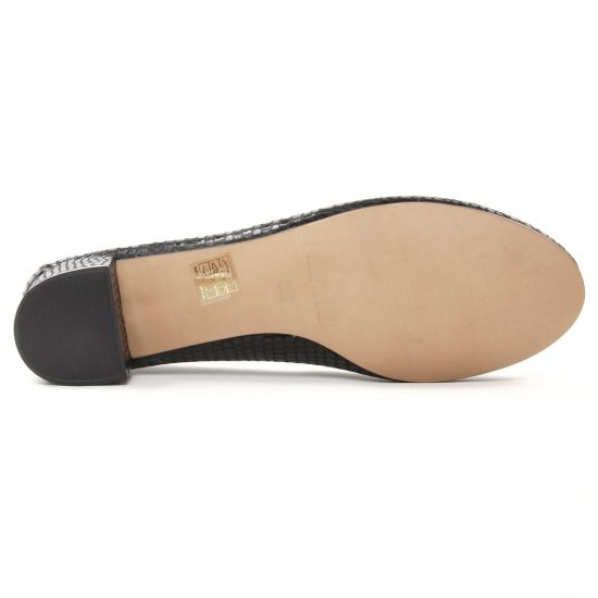 ballerines talon python noir mode femme automne hiver - Photo Produit 5
