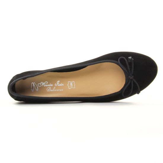 ballerines talon velours noir mode femme automne hiver - Photo Produit 4