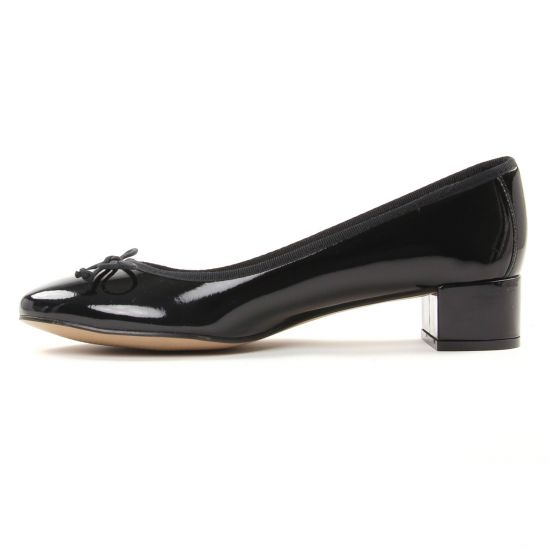 ballerines talon vernis noir mode femme automne hiver - Photo Produit 3