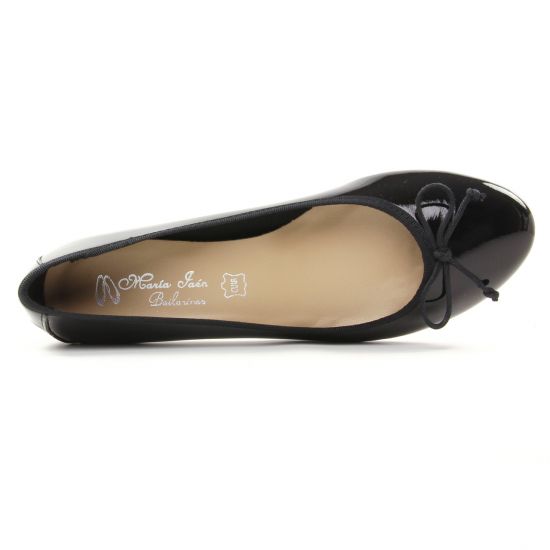 ballerines talon vernis noir mode femme automne hiver - Photo Produit 4