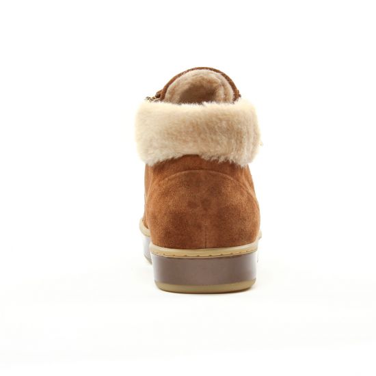 baskets fourrées marron mode femme automne hiver - Photo Produit 7