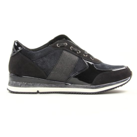 baskets mode noir mode femme automne hiver - Photo Produit 2