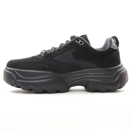 baskets mode noir mode femme automne hiver - Photo Produit 3
