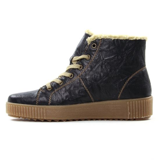 baskets mode noir mode femme automne hiver - Photo Produit 3