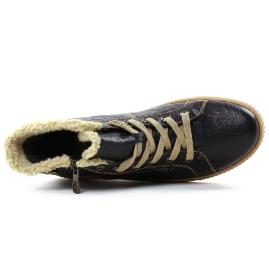 baskets mode noir mode femme automne hiver - Photo Produit 4
