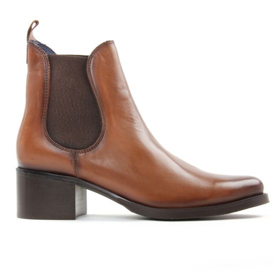 boots élastiquées marron mode femme automne hiver - Photo Produit 2