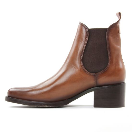 boots élastiquées marron mode femme automne hiver - Photo Produit 3