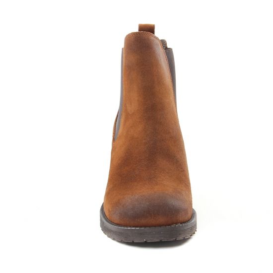 boots élastiquées marron mode femme automne hiver - Photo Produit 6