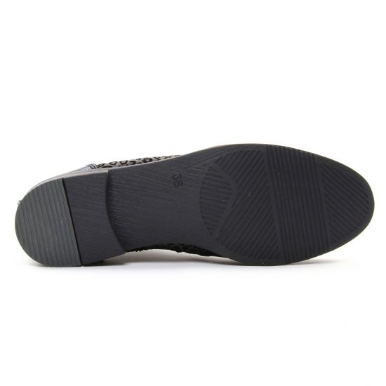 boots élastiquées noir gris mode femme automne hiver - Photo Produit 5
