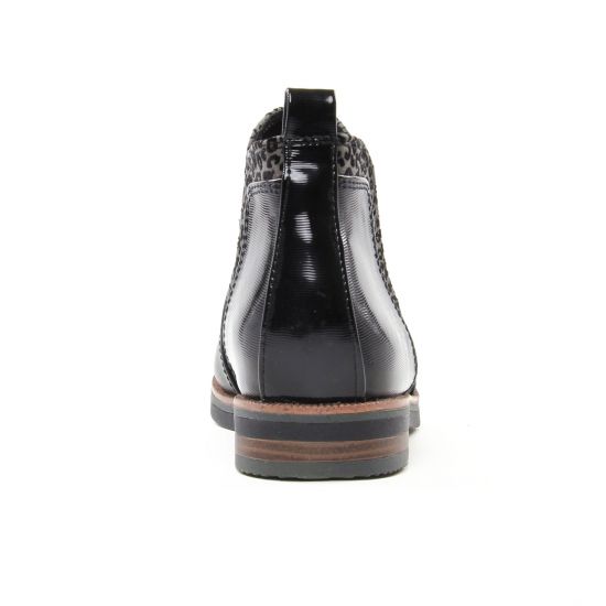 boots élastiquées noir gris mode femme automne hiver - Photo Produit 7