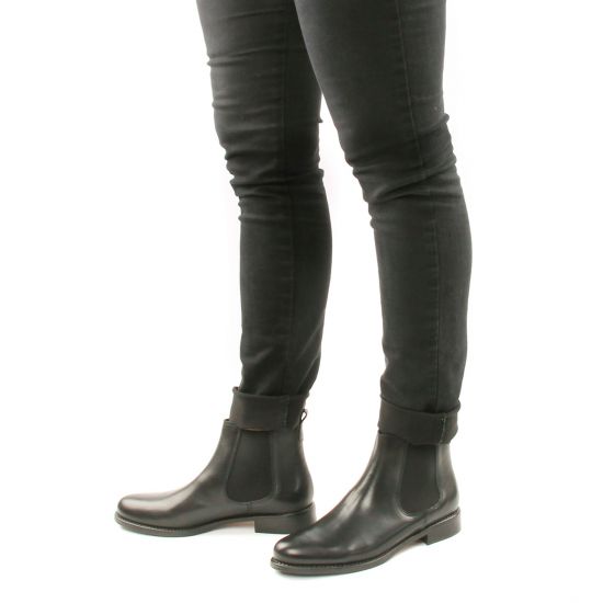 boots élastiquées noir mode femme automne hiver - Photo Produit 8