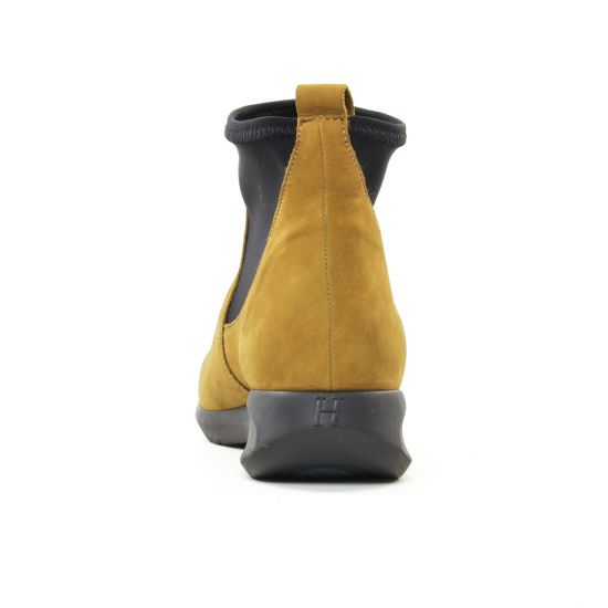 boots élastiquées vert noir mode femme automne hiver - Photo Produit 7