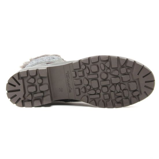 boots fourrées gris mode femme automne hiver - Photo Produit 5
