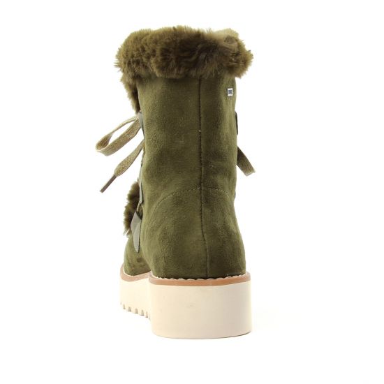 boots fourrées kaki mode femme automne hiver - Photo Produit 6