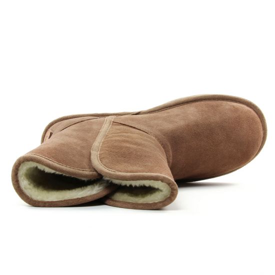 boots fourrées marron mode femme automne hiver - Photo Produit 4