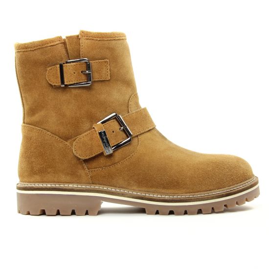 boots fourrées marron mode femme automne hiver - Photo Produit 2