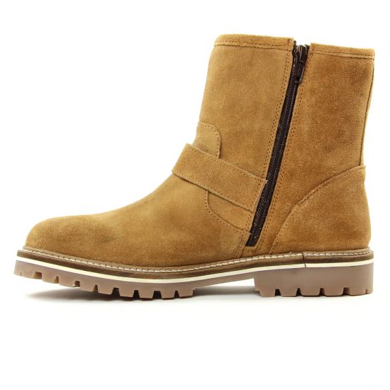 boots fourrées marron mode femme automne hiver - Photo Produit 3