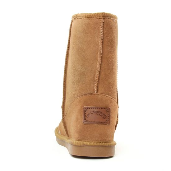 boots fourrées marron mode femme automne hiver - Photo Produit 4